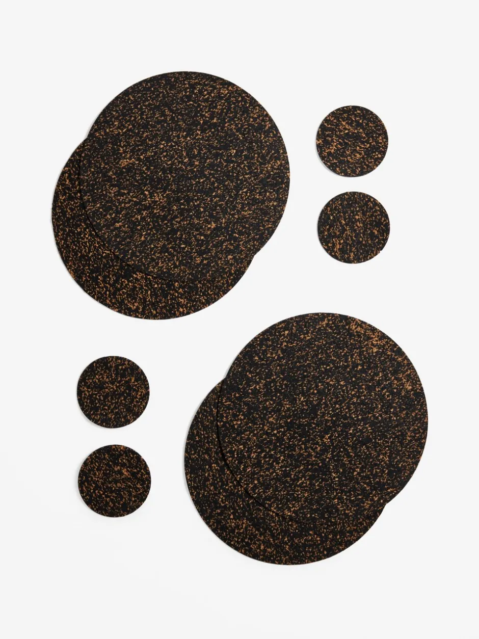 Tafellinnen En Placemats *Next Set of 4 Cork Placemats and Coasters naturel/zwart