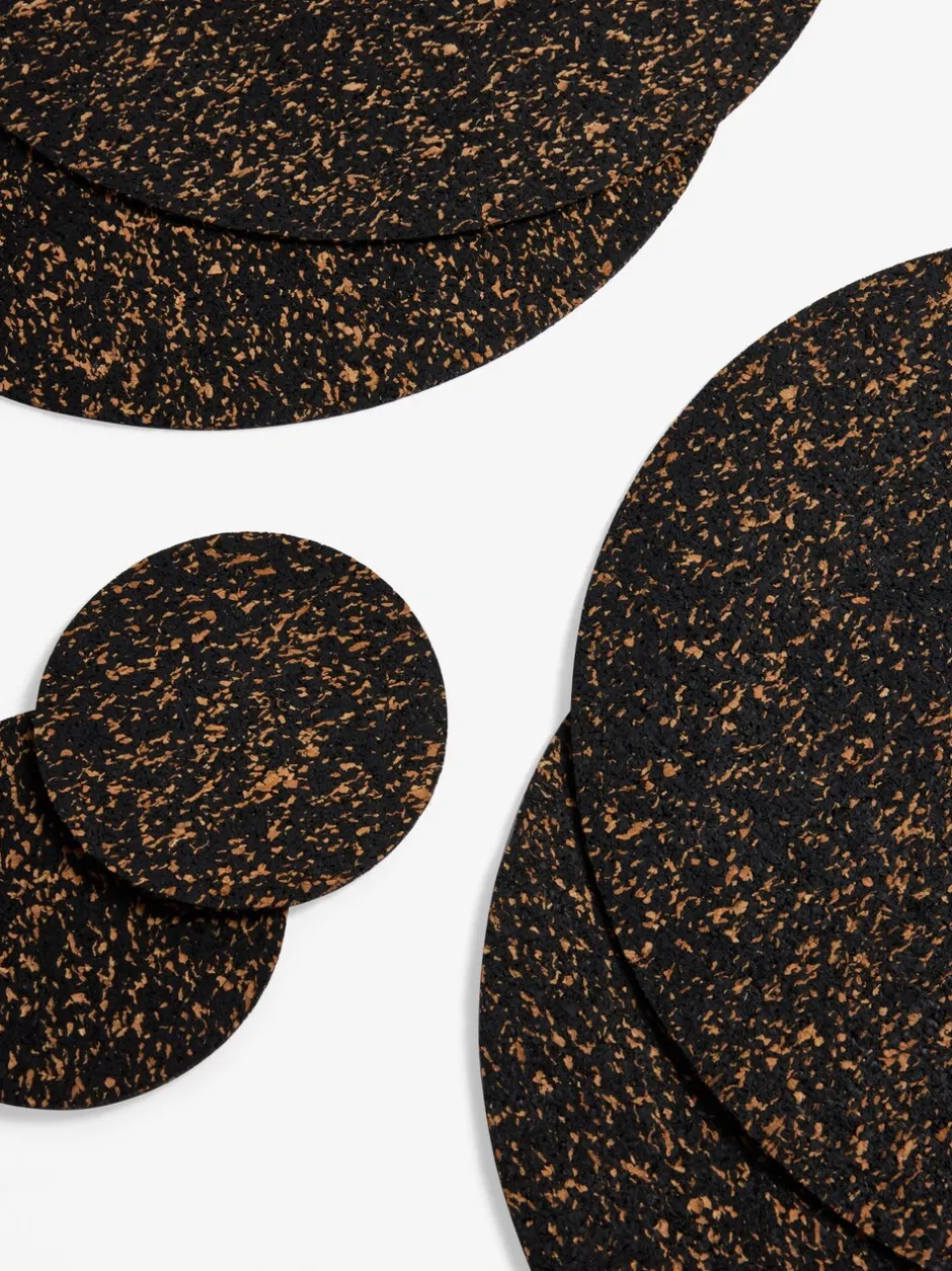 Tafellinnen En Placemats *Next Set of 4 Cork Placemats and Coasters naturel/zwart