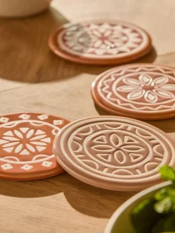 Tafellinnen En Placemats *Next Set of 4 Farah Geo Ceramic Coasters