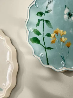 Canvassen En Kunst Voor Aan De Wand*Next Set of 3 Floral Ceramic Plate Plaques Wall Arts