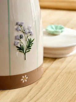 Keukenopslag|Next Set of 3 Floral Ceramic Storage Jars