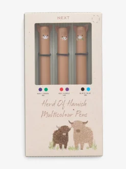 Thuiskantoor*Next Set of 3 Hamish the Highland Cow Pens