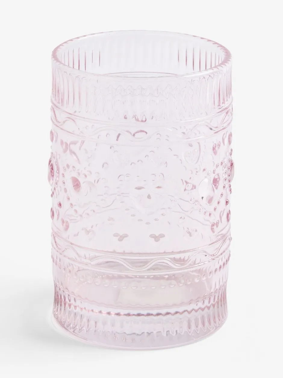 Glas|Tafelgerei*Next Set of 2 Heart Pressed Tumbler Glasses
