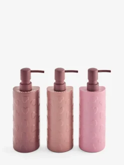 Badkameraccessoires*Next Set of 3 Heart Reusable Dispenser Bottle
