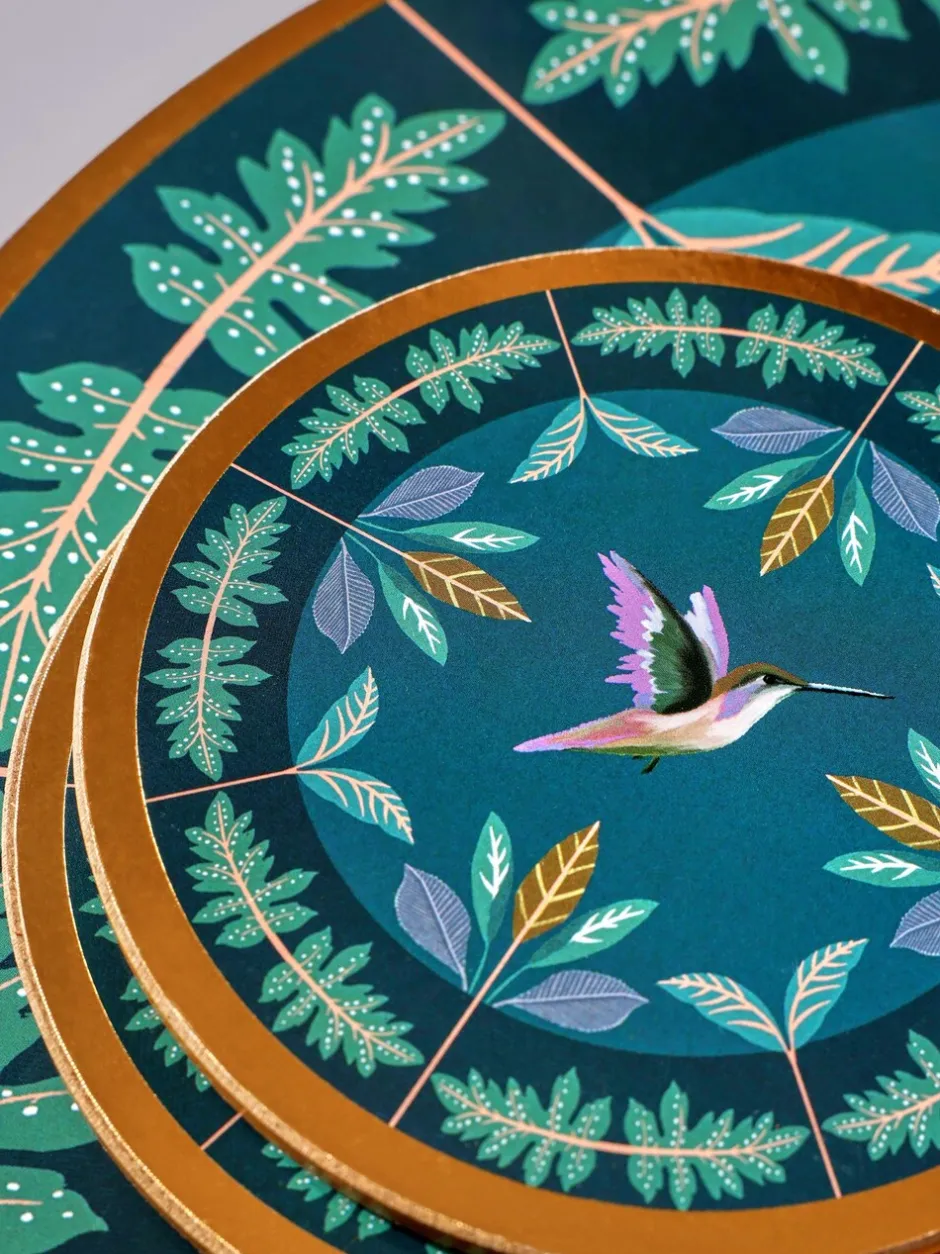 Tafellinnen En Placemats |Tafelgerei*Next Set of 4 Hummingbird Placemats and Coasters