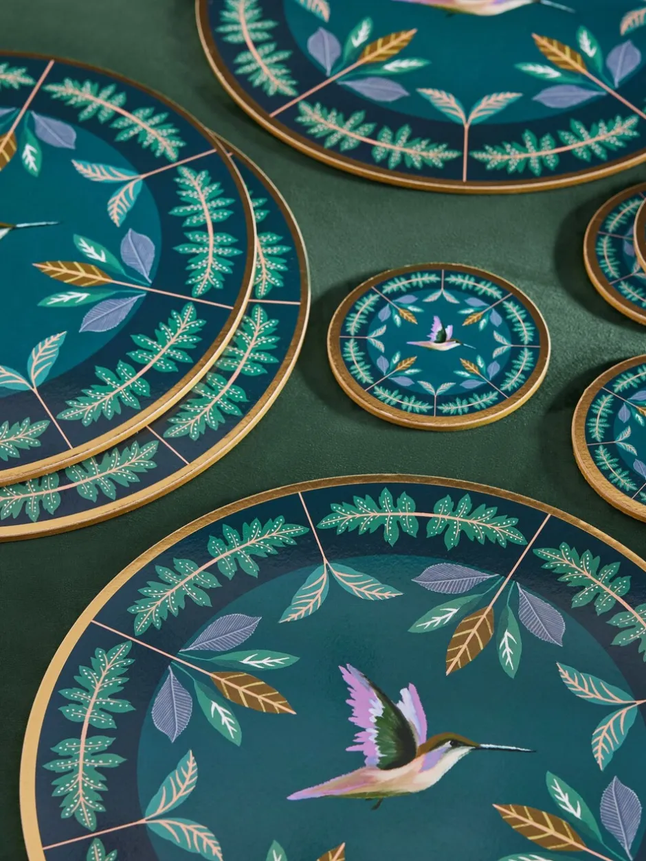 Tafellinnen En Placemats |Tafelgerei*Next Set of 4 Hummingbird Placemats and Coasters