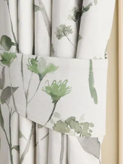 Gordijnroedes En -Accessoires|Next Set of 2 Isla Floral Print Curtain Tie Backs Groen