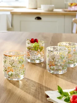 Glas|Tafelgerei*Next Set of 4 Maisie Floral Tumbler Glasses