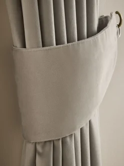 Gordijnroedes En -Accessoires|Next Set of 2 Matte Velvet Curtain Tie Backs Natuurlijke nerts