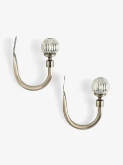 Gordijnroedes En -Accessoires|Next Set of 2 Mercury Glass Curtain Holdbacks Antieke koperlook