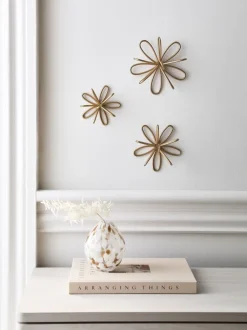 Canvassen En Kunst Voor Aan De Wand*Next Set of 3 Metal Flower Wall Plaques