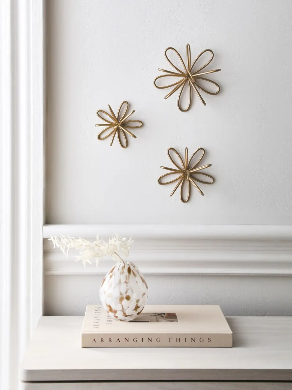 Canvassen En Kunst Voor Aan De Wand*Next Set of 3 Metal Flower Wall Plaques