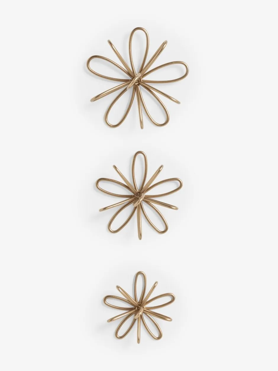 Canvassen En Kunst Voor Aan De Wand*Next Set of 3 Metal Flower Wall Plaques