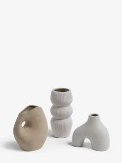 Vazen|Next Set of 3 Mini Scandi Ceramic Vases