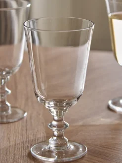 Glas|Tafelgerei*Next Set of 4 Pressed Stem Wine Glasses