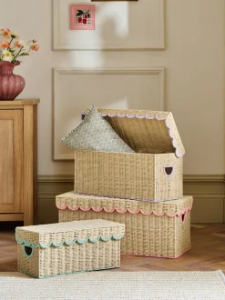 Thuiskantoor|Next Set of 3 Scallop Trunk Storage Baskets