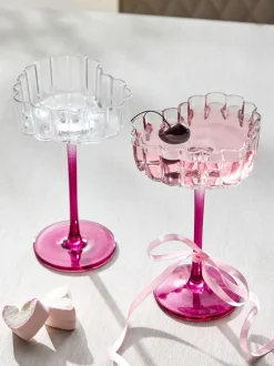 Glas*Next Set of 2 Scalloped Heart Cocktail Glasses