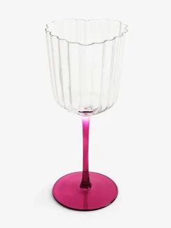 Glas|Next Set of 2 Scalloped Heart Wine Glasses