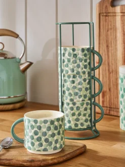 Mokken En Koppen|Next Set of 4 Spot Stacking Mugs