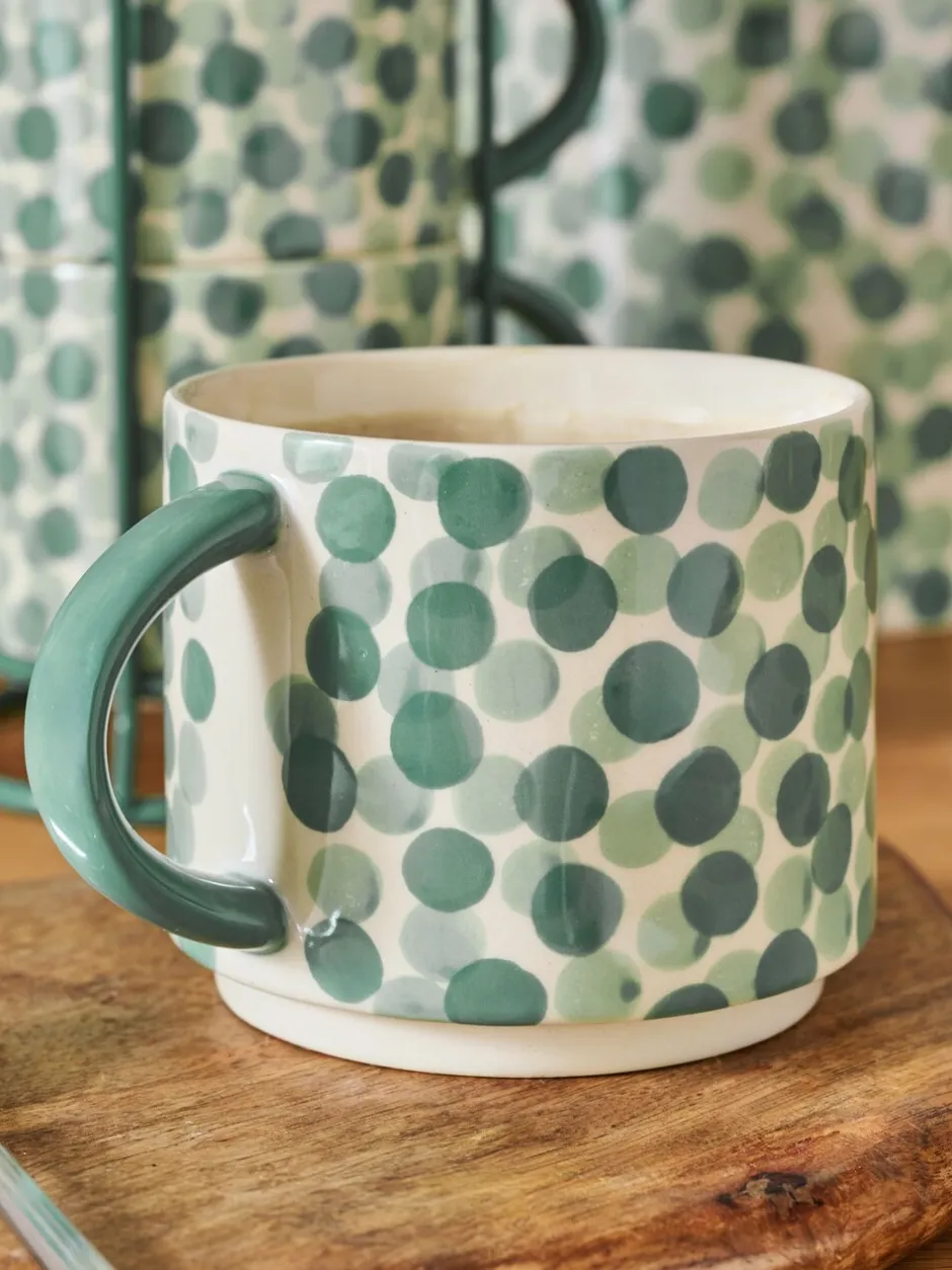 Mokken En Koppen|Next Set of 4 Spot Stacking Mugs