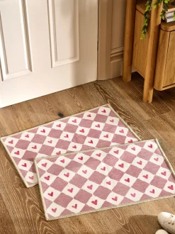 Deurmatten|Vloerkleden En Lopers|Next Set of 2 Washable Heart Print Doormats