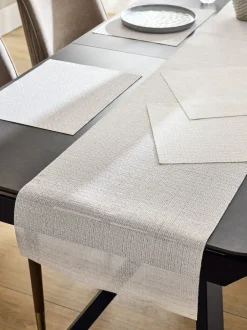 Tafellinnen En Placemats |Next Set van 5 afneembare placemats en lopers Zilver