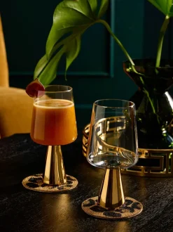 Glas|Tafelgerei*Next Set van 2 Aubrie wijnglazen Goud