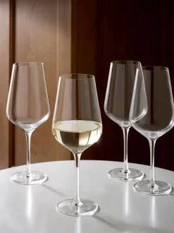 Glas*Next Set van 4 Belgravia kristallen taps toelopende wijnglazen