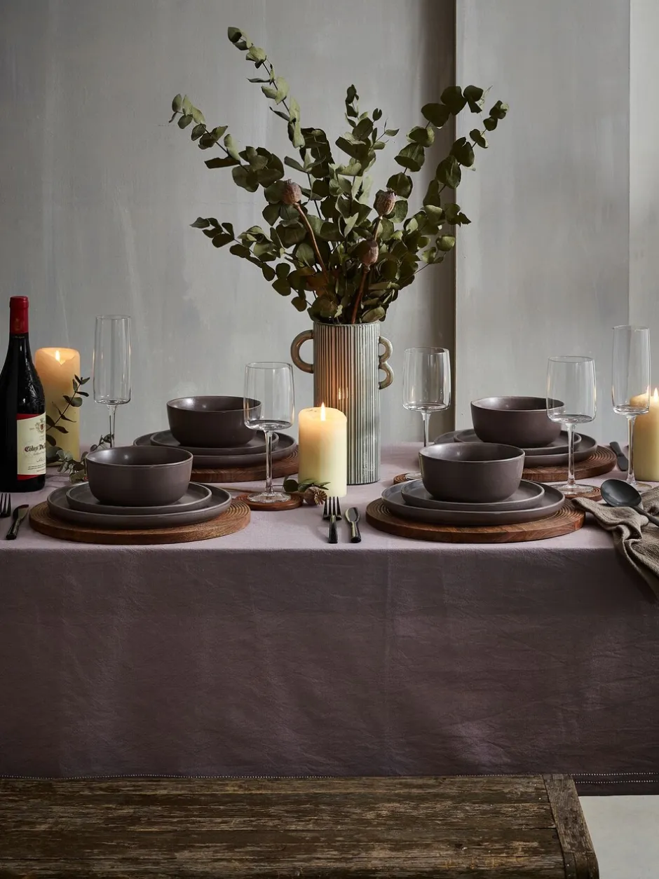 Tafellinnen En Placemats *Next Set van 2 Bronx geëtste houten placemats Natuurlijk