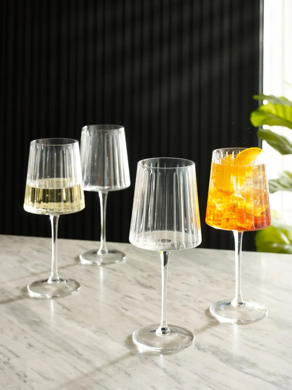 Glas*Next Set van 4 Collins-wijnglazen Wissen