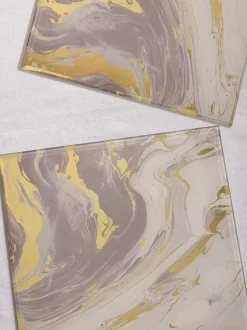 Tafellinnen En Placemats |Tafelgerei|Next Set van 2 Galaxy Glass placemats Natuurlijk