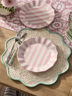 Tafelgerei|Eetservies En Pastaschalen*Next Set van 2 gestreepte bijgerechtborden