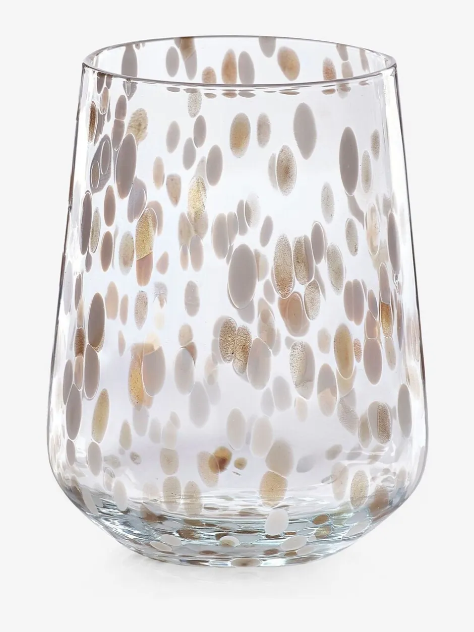 Glas|Next Set van 2 glazen met confettiprint