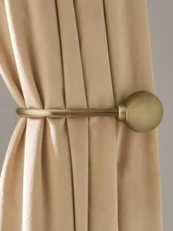 Gordijnroedes En -Accessoires|Next Set van 2 gordijndrapeerdbollen Antieke koperlook