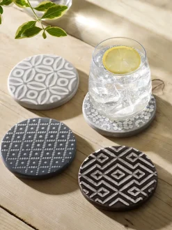 Tafellinnen En Placemats |Next Set van 4 keramische onderzetters