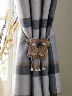Gordijnroedes En -Accessoires|Next Set van 2 magnetische Hamish The Highland Cow gordijnbinders