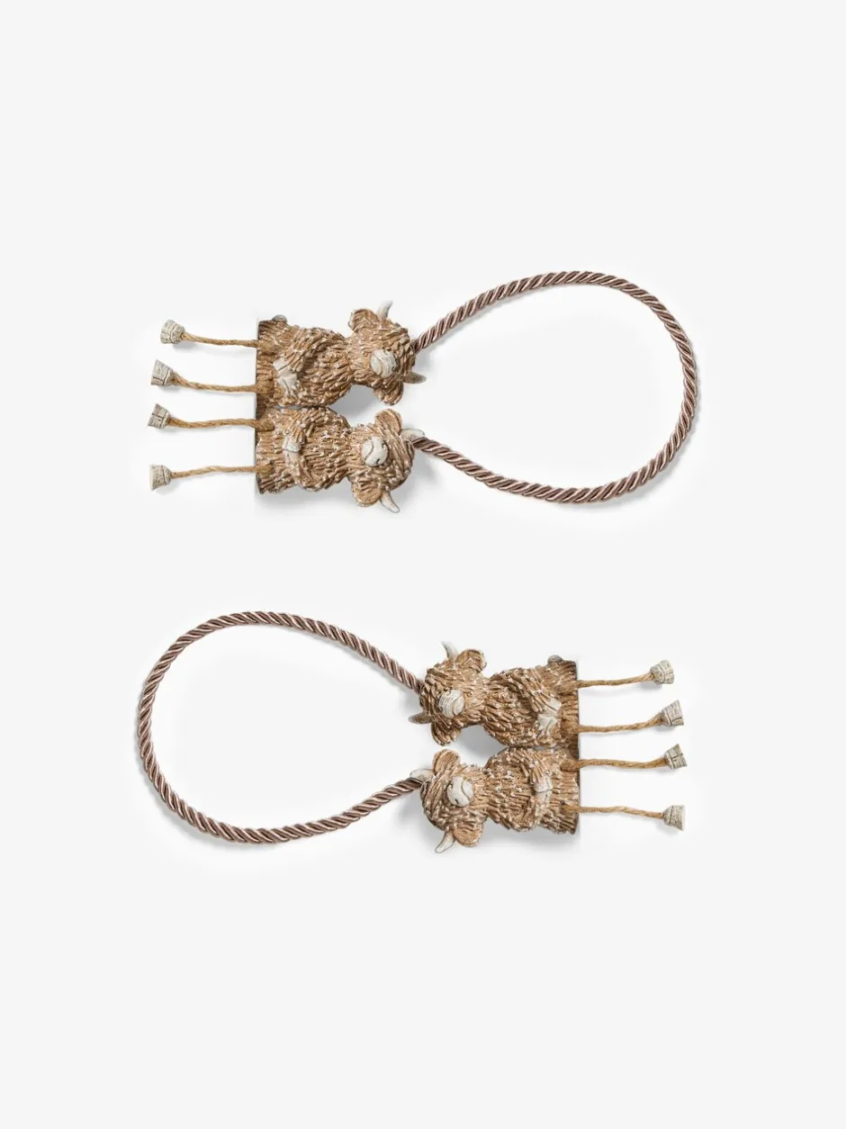 Gordijnroedes En -Accessoires|Next Set van 2 magnetische Hamish The Highland Cow gordijnbinders