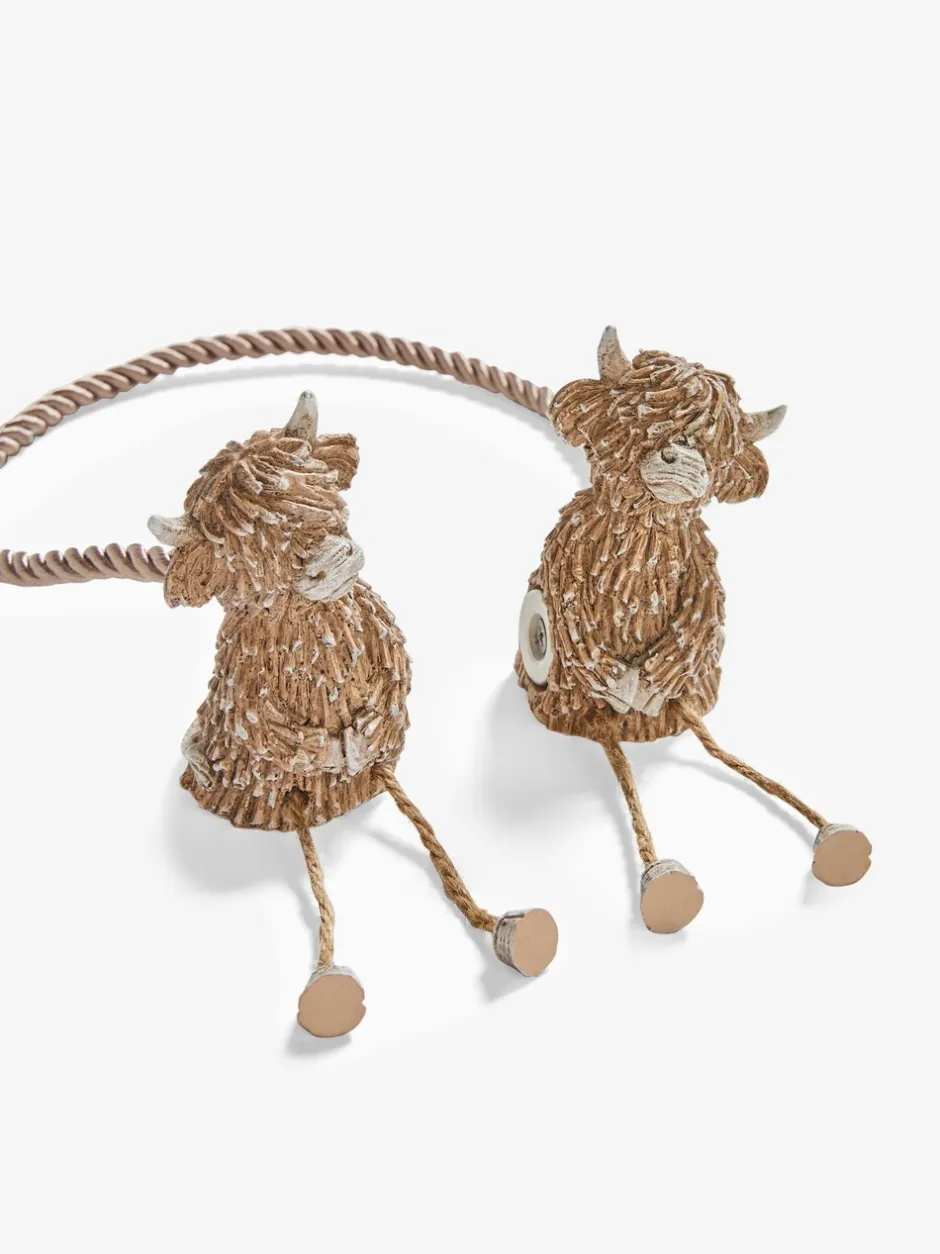 Gordijnroedes En -Accessoires|Next Set van 2 magnetische Hamish The Highland Cow gordijnbinders