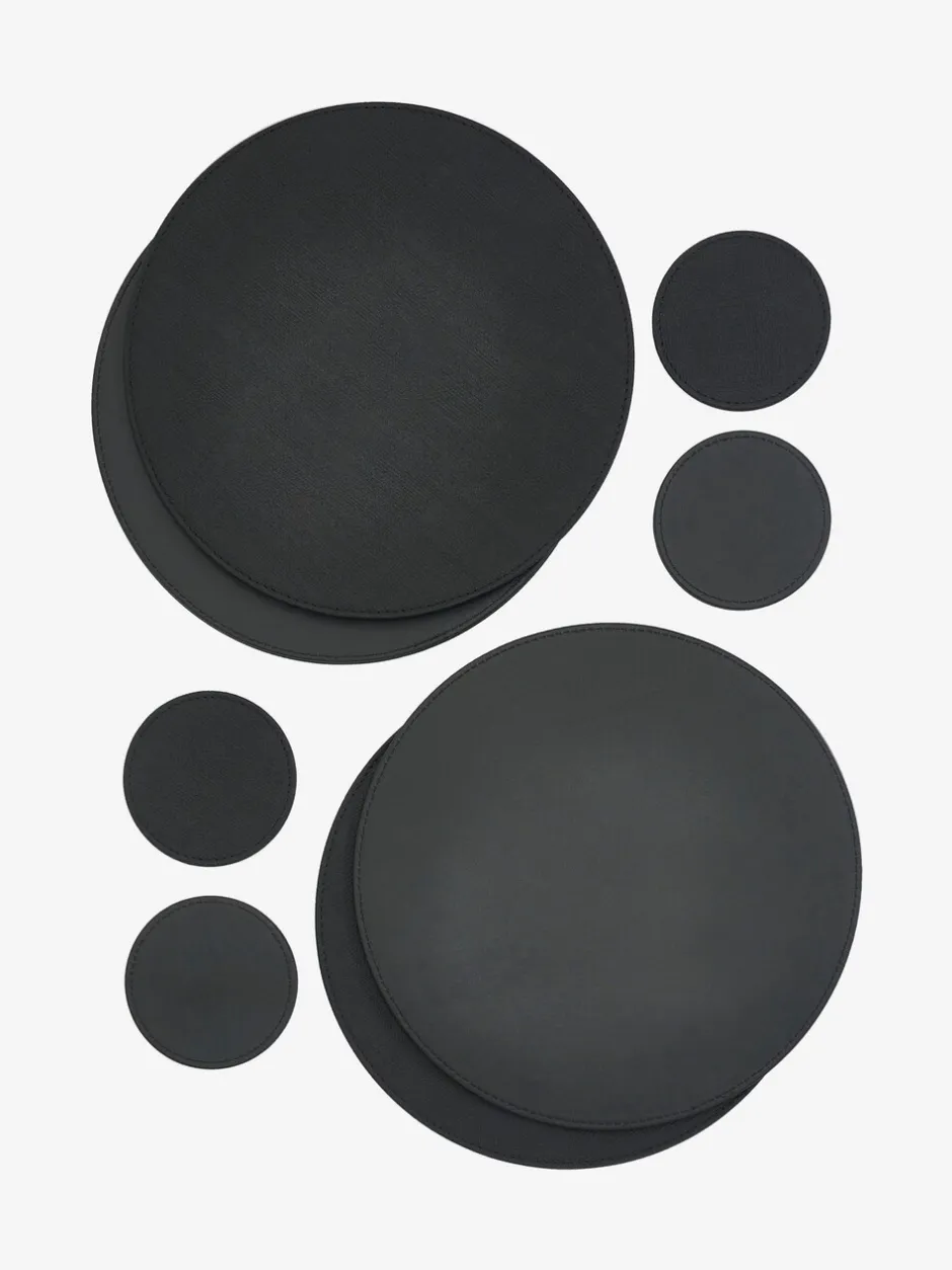 Tafellinnen En Placemats |Tafelgerei*Next Set van 4 omkeerbare placemats en onderzetters van imitatieleer