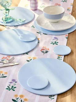 Tafellinnen En Placemats |Next Set van 4 omkeerbare placemats en onderzetters van imitatieleer
