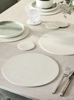 Tafellinnen En Placemats |Tafelgerei*Next Set van 4 omkeerbare placemats en onderzetters van imitatieleer