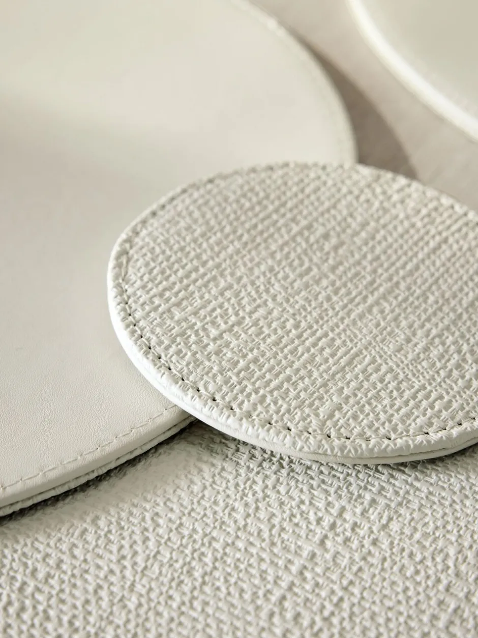 Tafellinnen En Placemats |Tafelgerei*Next Set van 4 omkeerbare placemats en onderzetters van imitatieleer