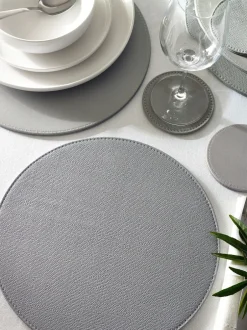 Tafellinnen En Placemats |Tafelgerei|Next Set van 4 omkeerbare placemats en onderzetters van imitatieleer