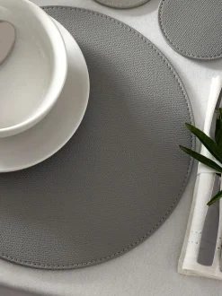 Tafellinnen En Placemats |Tafelgerei|Next Set van 4 omkeerbare placemats en onderzetters van imitatieleer