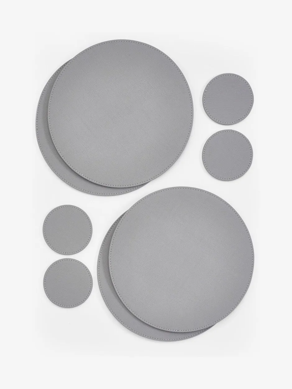 Tafellinnen En Placemats |Tafelgerei|Next Set van 4 omkeerbare placemats en onderzetters van imitatieleer
