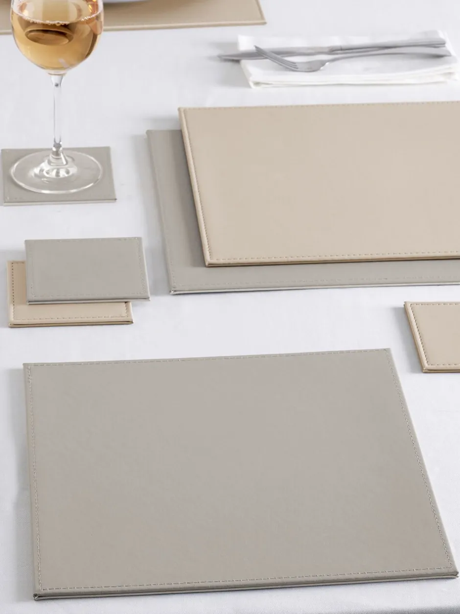 Tafellinnen En Placemats *Next Set van 4 omkeerbare placemats en onderzetters van imitatieleer Natuurlijk