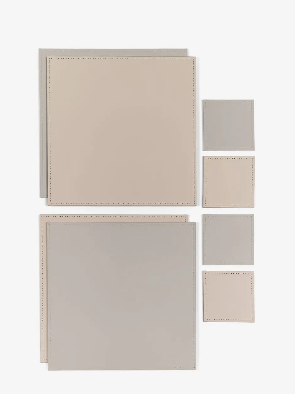 Tafellinnen En Placemats *Next Set van 4 omkeerbare placemats en onderzetters van imitatieleer Natuurlijk