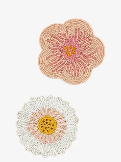 Tafellinnen En Placemats |Tafelgerei*Next Set van 4 onderzetters met bloemenkraaltjes