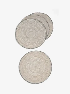 Tafellinnen En Placemats |Tafelgerei|Next Set van 4 placemats met franje Natuurlijk