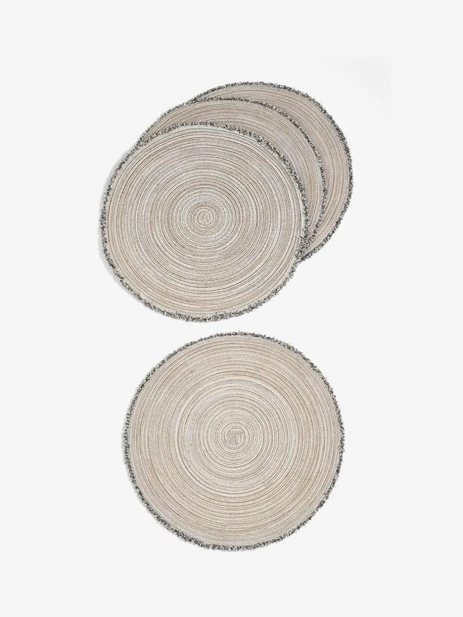 Tafellinnen En Placemats |Tafelgerei|Next Set van 4 placemats met franje Natuurlijk